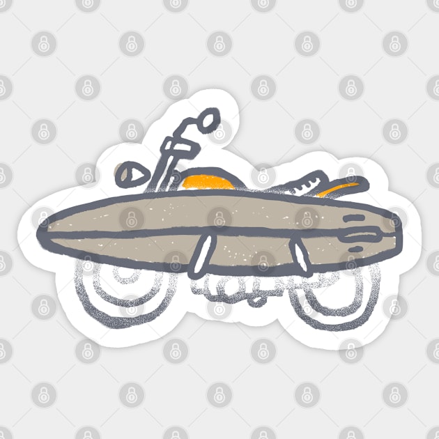 Surf Biker Sticker by quilimo